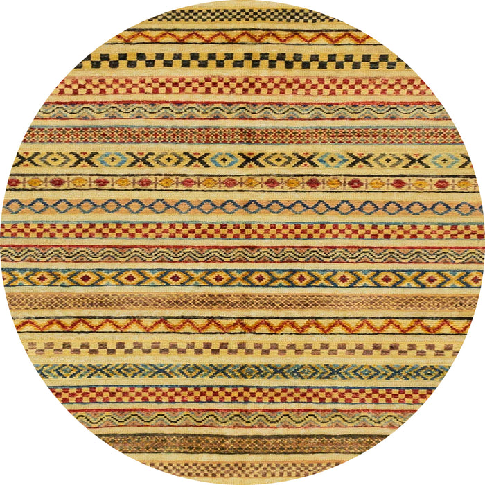 Round Machine Washable Abstract Red Rug, wshabs2303