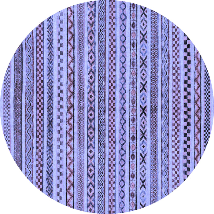 Round Machine Washable Abstract Blue Modern Rug, wshabs2303blu