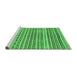 Sideview of Machine Washable Abstract Emerald Green Modern Area Rugs, wshabs2303emgrn