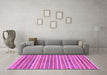 Machine Washable Abstract Purple Modern Area Rugs in a Living Room, wshabs2303pur