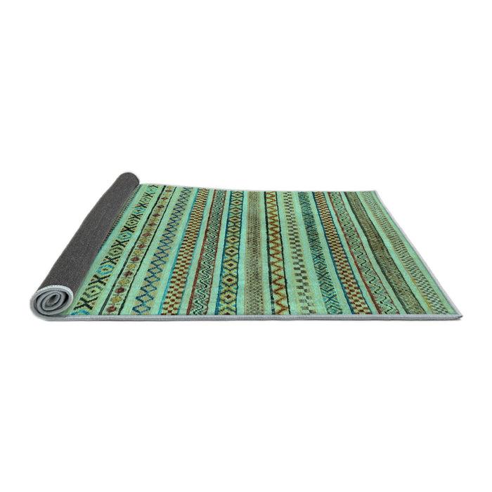 Sideview of Abstract Light Blue Modern Rug, abs2303lblu