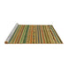 Sideview of Machine Washable Abstract Gold Rug, wshabs2304