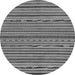 Round Abstract Gray Modern Rug, abs2304gry