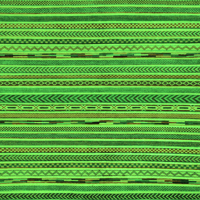 Square Abstract Green Modern Rug, abs2304grn