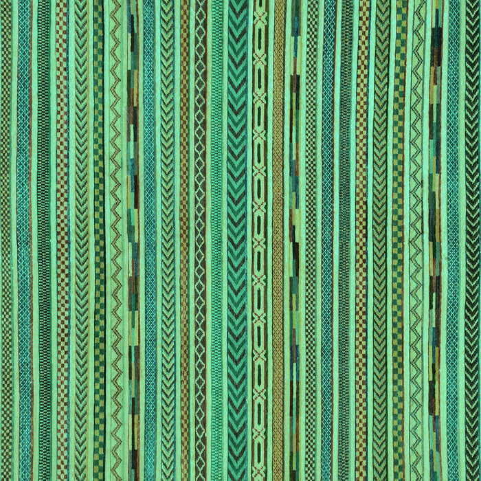 Square Abstract Turquoise Modern Rug, abs2304turq