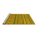 Sideview of Machine Washable Abstract Yellow Modern Rug, wshabs2304yw