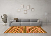 Machine Washable Abstract Orange Modern Rug, wshabs2304org