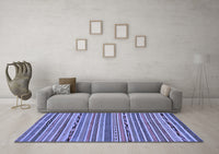 Machine Washable Abstract Blue Modern Rug, wshabs2304blu