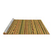 Sideview of Machine Washable Abstract Brown Modern Rug, wshabs2304brn