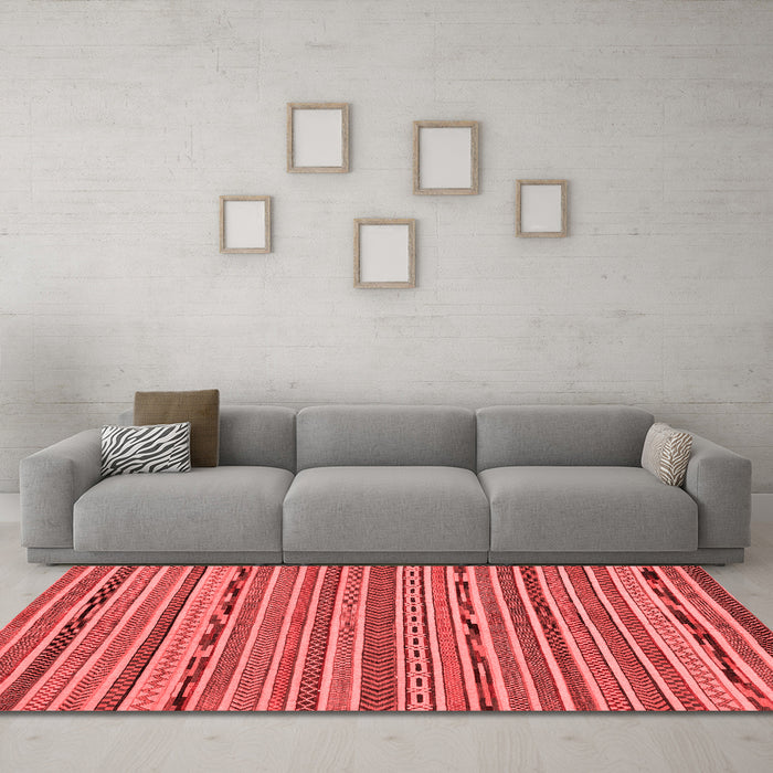 Modern Red Washable Rugs