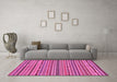 Machine Washable Abstract Pink Modern Rug in a Living Room, wshabs2304pnk