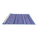 Sideview of Machine Washable Abstract Blue Modern Rug, wshabs2304blu