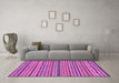 Machine Washable Abstract Purple Modern Area Rugs in a Living Room, wshabs2304pur