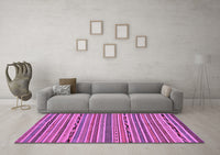 Machine Washable Abstract Purple Modern Rug, wshabs2304pur