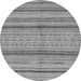 Round Abstract Gray Modern Rug, abs2305gry