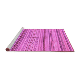 Sideview of Machine Washable Abstract Purple Modern Area Rugs, wshabs2305pur