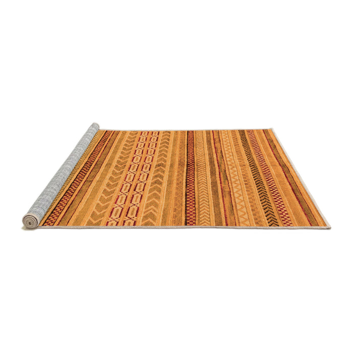 Sideview of Machine Washable Abstract Orange Modern Area Rugs, wshabs2305org