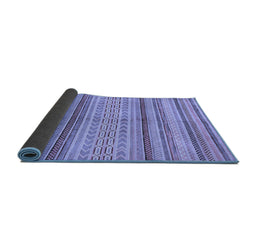 Sideview of Abstract Blue Modern Rug, abs2305blu