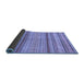 Sideview of Abstract Blue Modern Rug, abs2305blu