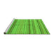 Sideview of Machine Washable Abstract Green Modern Area Rugs, wshabs2305grn