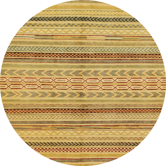 Round Abstract Sedona Brown Modern Rug, abs2305