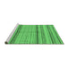 Sideview of Machine Washable Abstract Emerald Green Modern Area Rugs, wshabs2305emgrn