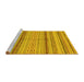 Sideview of Machine Washable Abstract Yellow Modern Rug, wshabs2305yw