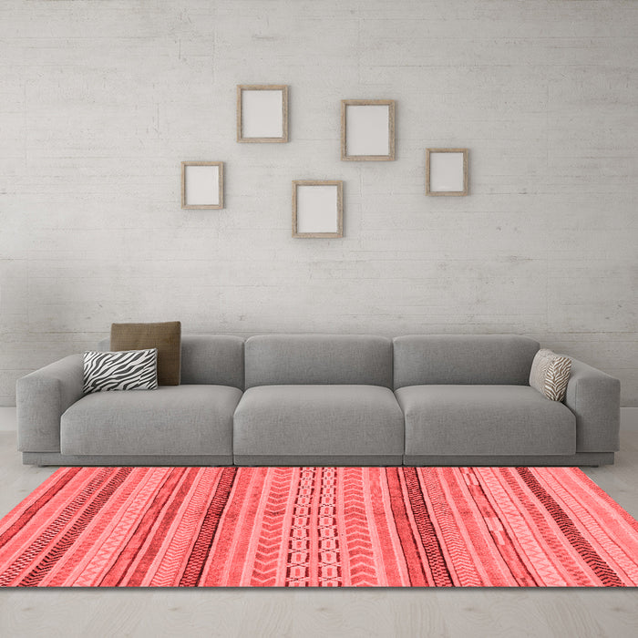 Modern Red Washable Rugs