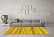 Machine Washable Abstract Yellow Modern Rug in a Living Room, wshabs2305yw