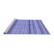 Sideview of Machine Washable Abstract Blue Modern Rug, wshabs2305blu