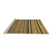 Sideview of Machine Washable Abstract Yellow Rug, wshabs2306