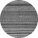 Round Machine Washable Abstract Gray Modern Rug, wshabs2306gry