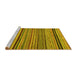 Sideview of Machine Washable Abstract Yellow Modern Rug, wshabs2306yw