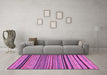 Machine Washable Abstract Purple Modern Area Rugs in a Living Room, wshabs2306pur