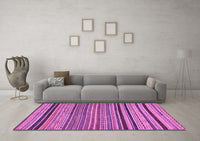 Machine Washable Abstract Purple Modern Rug, wshabs2306pur