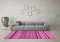 Machine Washable Abstract Pink Modern Rug, wshabs2306pnk