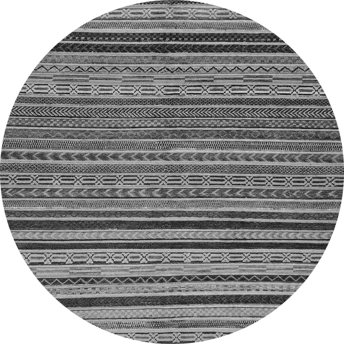 Round Abstract Gray Modern Rug, abs2306gry