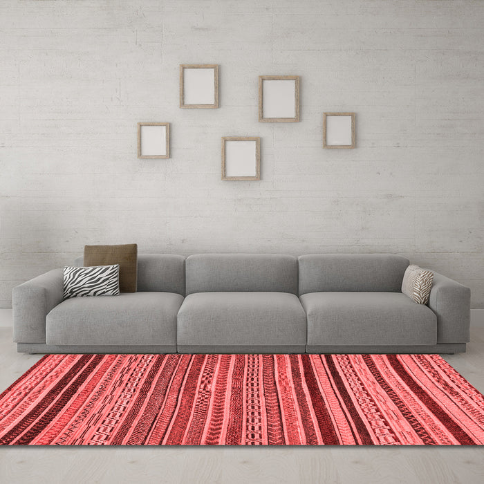 Modern Red Washable Rugs