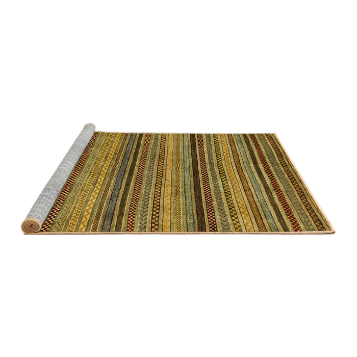 Sideview of Machine Washable Abstract Orange Rug, wshabs2307