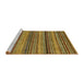 Sideview of Machine Washable Abstract Orange Rug, wshabs2307