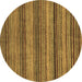 Round Abstract Brown Modern Rug, abs2307brn