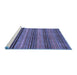 Sideview of Machine Washable Abstract Blue Modern Rug, wshabs2307blu