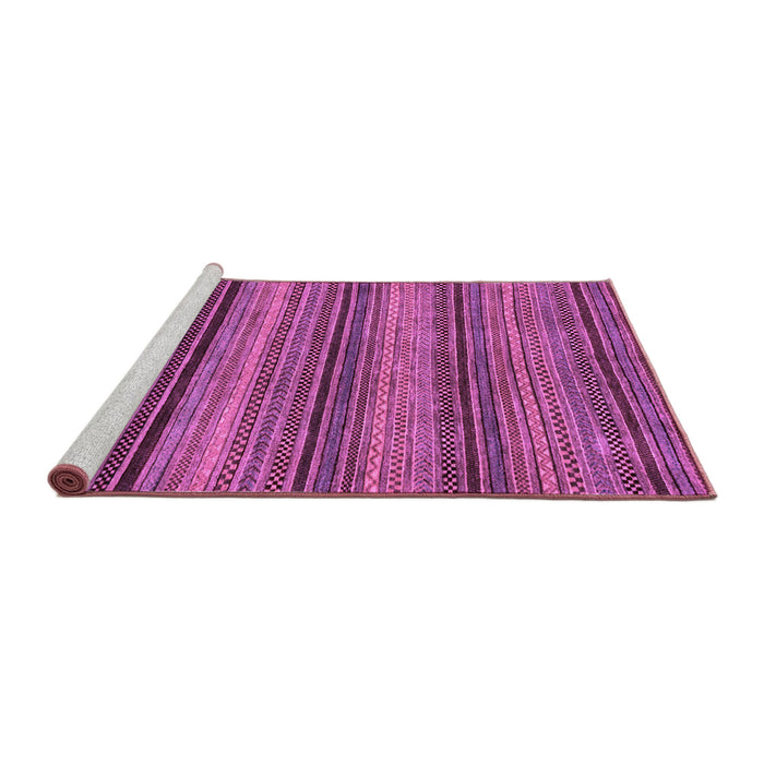 Sideview of Machine Washable Abstract Purple Modern Area Rugs, wshabs2307pur