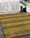 Abstract Orange Gold Modern Rug in Family Room, abs2307