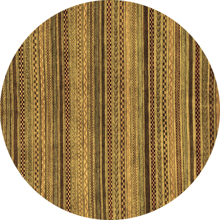 Round Machine Washable Abstract Brown Modern Rug, wshabs2307brn