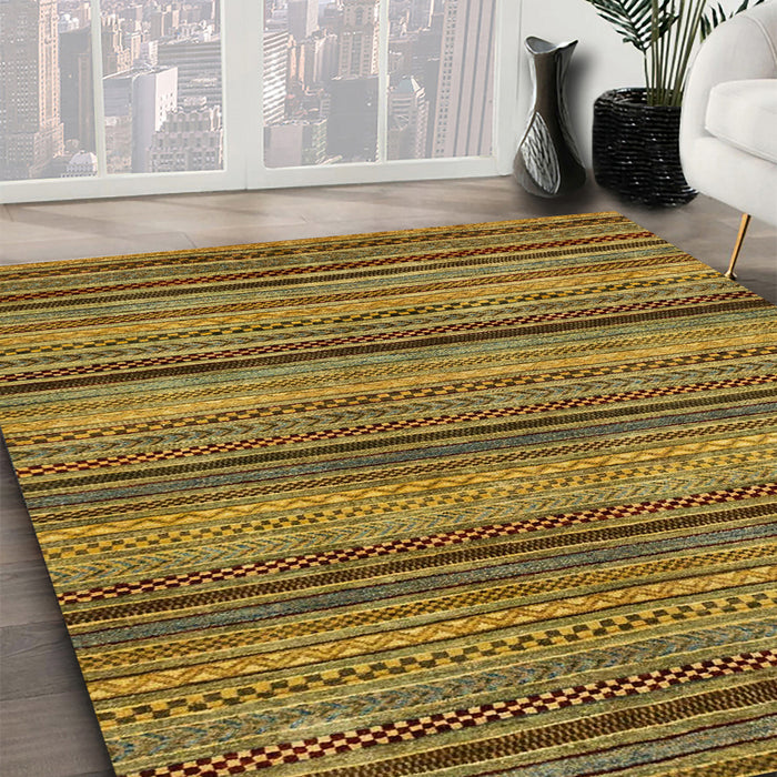 Machine Washable Abstract Orange Rug in a Family Room, wshabs2307