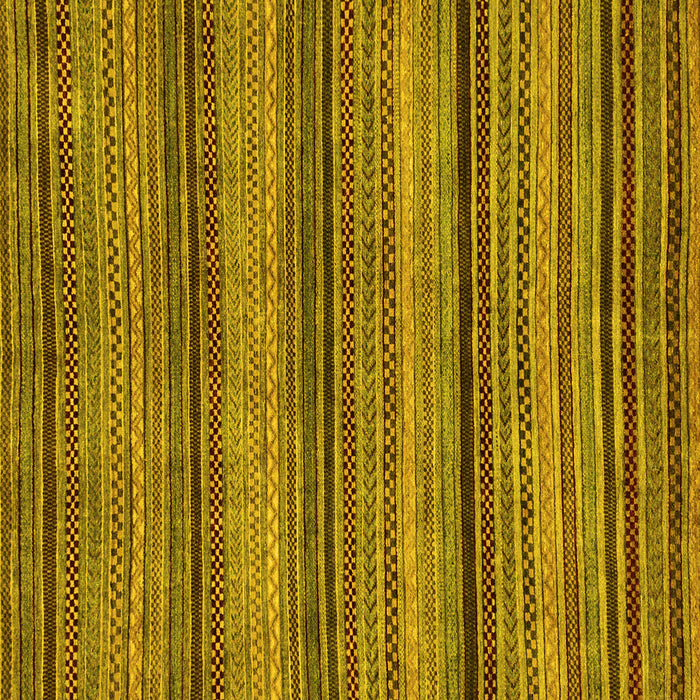 Square Abstract Yellow Modern Rug, abs2307yw