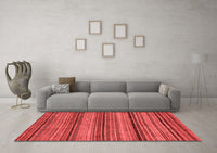 Machine Washable Abstract Red Modern Rug, wshabs2307red