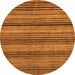 Round Abstract Orange Modern Rug, abs2307org