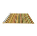 Sideview of Machine Washable Abstract Gen Brown Yellow Rug, wshabs2308